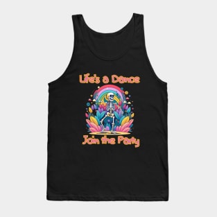 Dancing Skeleton Rainbow Tank Top